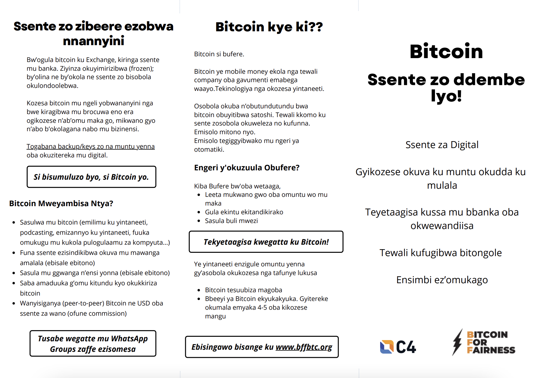 Bitcoin Flyer in Luganda